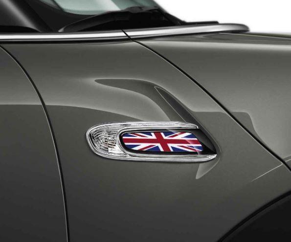 Trim covers set blauw / rood Union Jack voor zijknipperlicht, Auto-onderdelen, Verlichting, Mini, Nieuw, Ophalen of Verzenden
