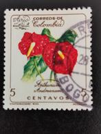Colombie 1961 - fleurs, Affranchi, Amérique du Sud, Enlèvement ou Envoi