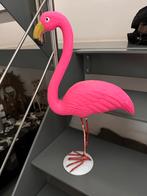 Roze flamingo met metalen voet, Antiek en Kunst, Ophalen of Verzenden