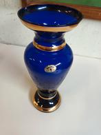 Bohemia kobalt blauwe vaas, Ophalen of Verzenden