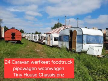 Chantier naval de 24 caravanes, food truck, Tiny House, cons