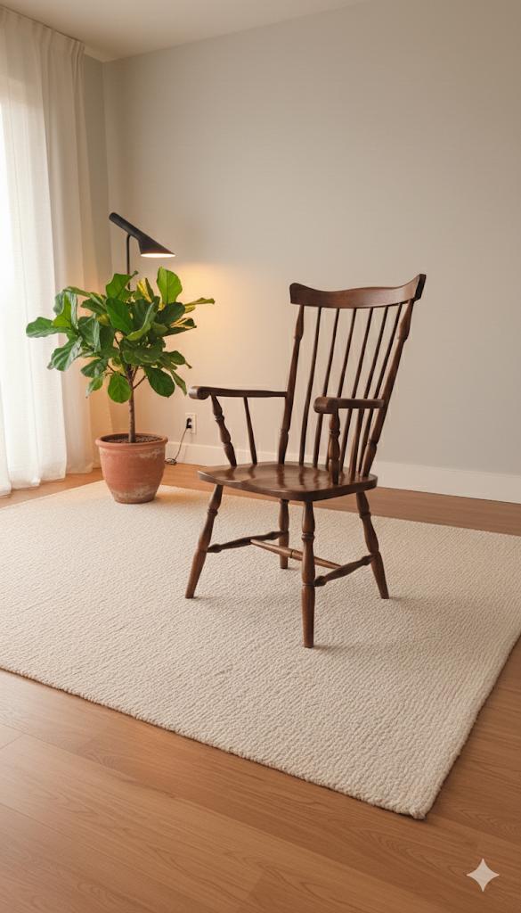 Fauteuil style WINDSOR, Maison & Meubles, Fauteuils, Comme neuf, Bois, 75 à 100 cm, Moins de 75 cm, Enlèvement