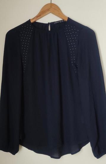 Heel mooie marineblauwe blouse te koop maat 34 beschikbaar voor biedingen