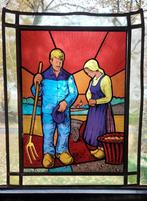 vitrail - famille d'agriculteurs sur le terrain, Enlèvement