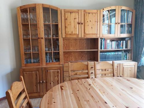 Volledige eetkamer in massief grenen hout, Huis en Inrichting, Complete eetkamers, Ophalen