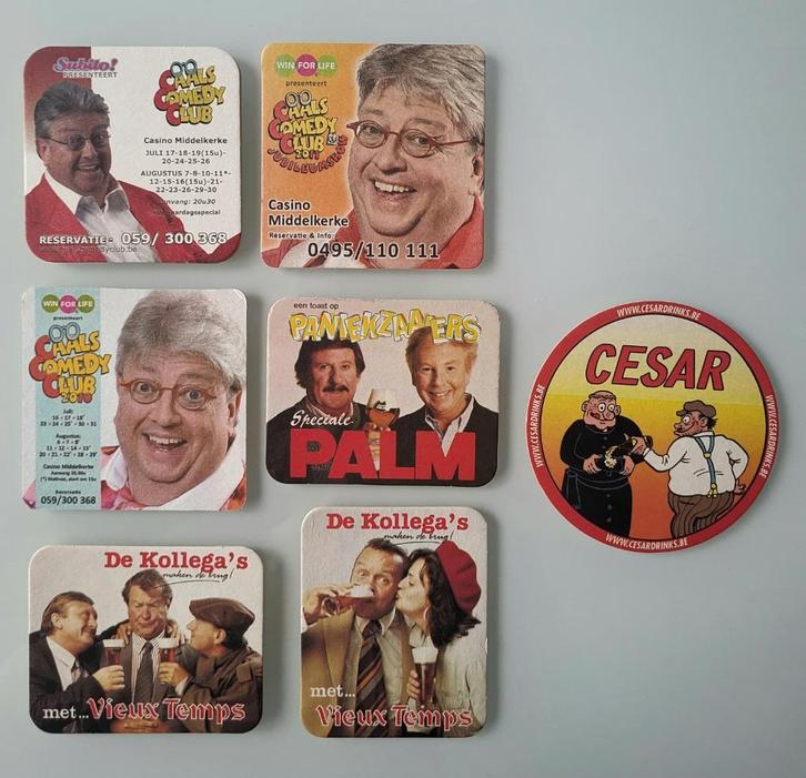 viltjes BV's gaston & leo, luc caals, de kollega's, urbanus, Verzamelen, Biermerken, Zo goed als nieuw, Viltje(s), Palm, Ophalen of Verzenden