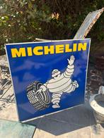 Dubbelzijdig geëmailleerde Michelin bord te koop, Verzamelen, Ophalen of Verzenden, Zo goed als nieuw