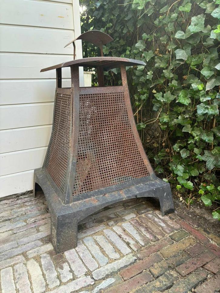 Grote vuurkorf/ vuur haard chinese-balinese stijl, Tuin en Terras, Tuinhaarden, Zo goed als nieuw, Ophalen