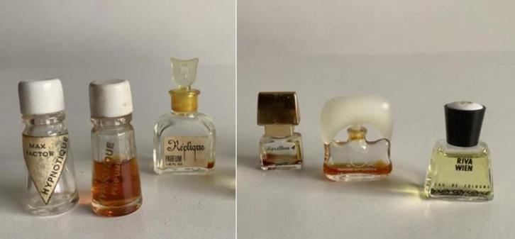 lot de 6 anciens flacons de parfum micro miniatures, Collections, Parfums, Utilisé, Miniature, Enlèvement ou Envoi