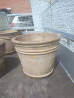 Grote terracotta bloembakken/potten, Ophalen, Gebruikt, 40 cm of meer, Rond