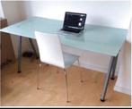 Bureau met glazen blad, Enlèvement, Comme neuf, Bureau