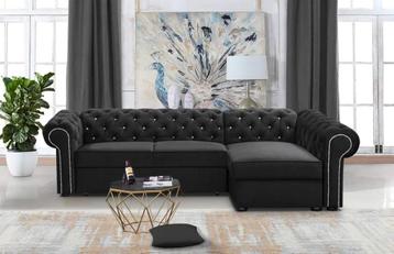 Chesterfield hoekbank met slaapfunctie / bank / sofa / woonk beschikbaar voor biedingen
