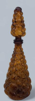 amberkleurige "bubble" karaf., Antiek en Kunst, Antiek | Glaswerk en Kristal, Ophalen of Verzenden