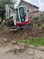 Tuinenleuckx minitractor werktuigen kraan & chauffeur tehuur, Ophalen, Graafmachine