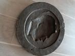 Grote gietijzeren plaat AH ww2 44cm originele Duitse militar, Ophalen of Verzenden