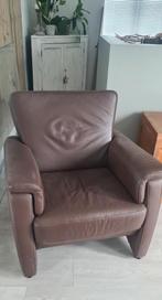 2 fauteuils leder bruin, Huis en Inrichting, Fauteuils, Ophalen, Zo goed als nieuw