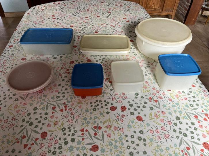 bocaux Tupperware, Maison & Meubles, Cuisine| Tupperware, Comme neuf, Bleu, Crème, Rouge, Enlèvement