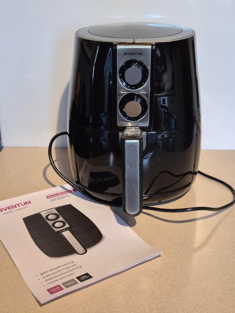 Inventum airfryer, inhoud 2,5L, zwart/RVS, GF252HL, Electroménager, Friteuses à air, Enlèvement, Utilisé, Friteuse à air, 750 à 999 grammes