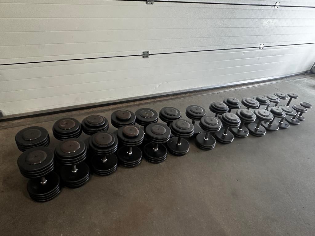 4 t/m 34kg Vaste Gijzeren Dumbells, Sports & Fitness, Équipement de fitness, Enlèvement, Utilisé, Haltère