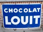 Zeer groot emaille reclamebord CHOCOLAT LOUIT, Ophalen, Gebruikt, Reclamebord