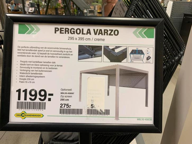 Pergola met lamellen, Tuin en Terras, Overkappingen, Nieuw, Ophalen