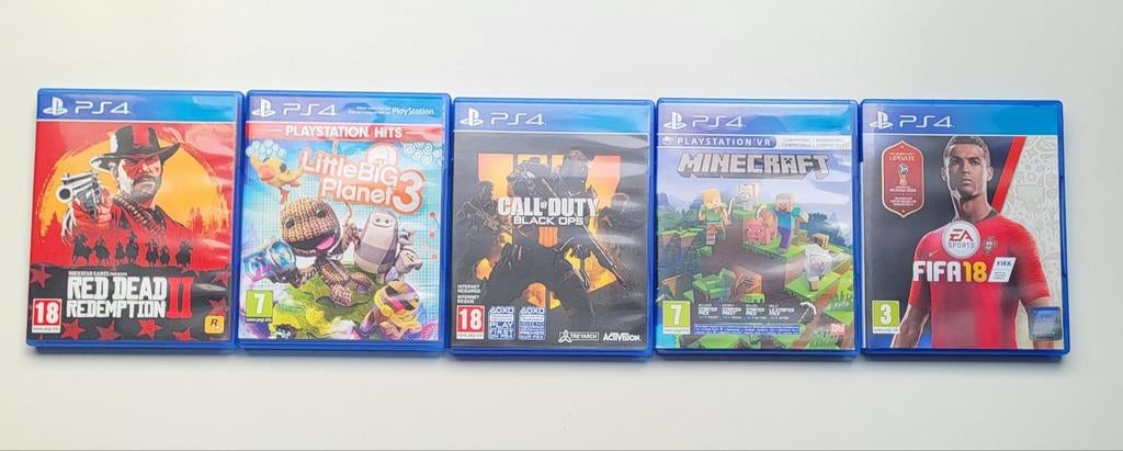 5 jeux PS4, Consoles de jeu & Jeux vidéo, Jeux | Sony PlayStation 4, Enlèvement ou Envoi, Comme neuf, Autres genres