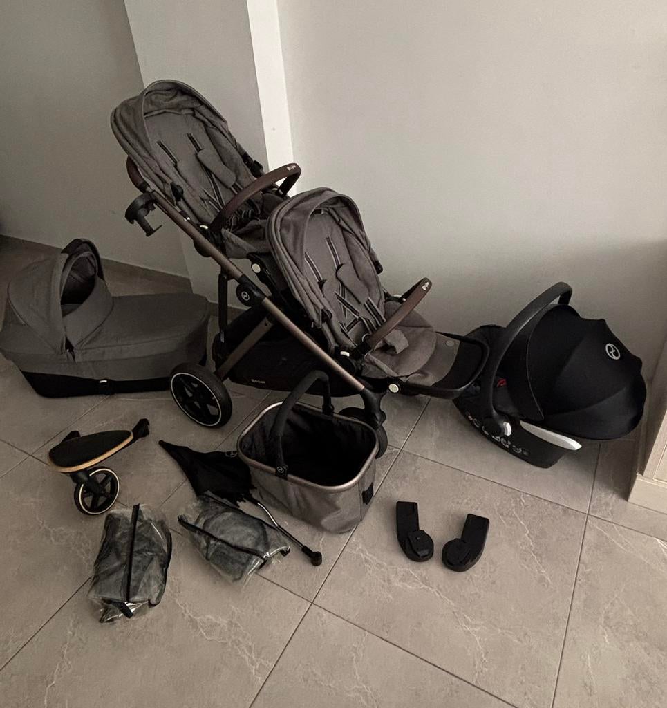 Poussette double CYBEX GAZELLE S , landau et maxi-cosi, Enfants & Bébés, Enlèvement, Comme neuf, Poussette, Maxi-Cosi