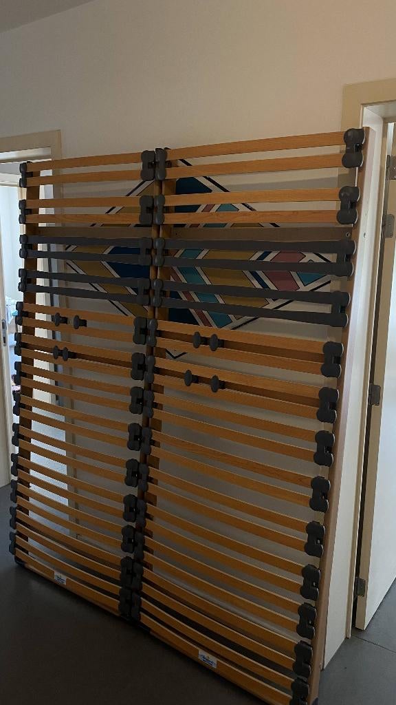 2 Sommiers à lattes fix SOMMILAT - 160x200 (2x80), Maison & Meubles, Chambre à coucher | Matelas & Sommiers, Comme neuf, Sommier