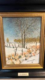 Schilderij De Scheemaeker – Winters landschap, Antiek en Kunst, Ophalen of Verzenden