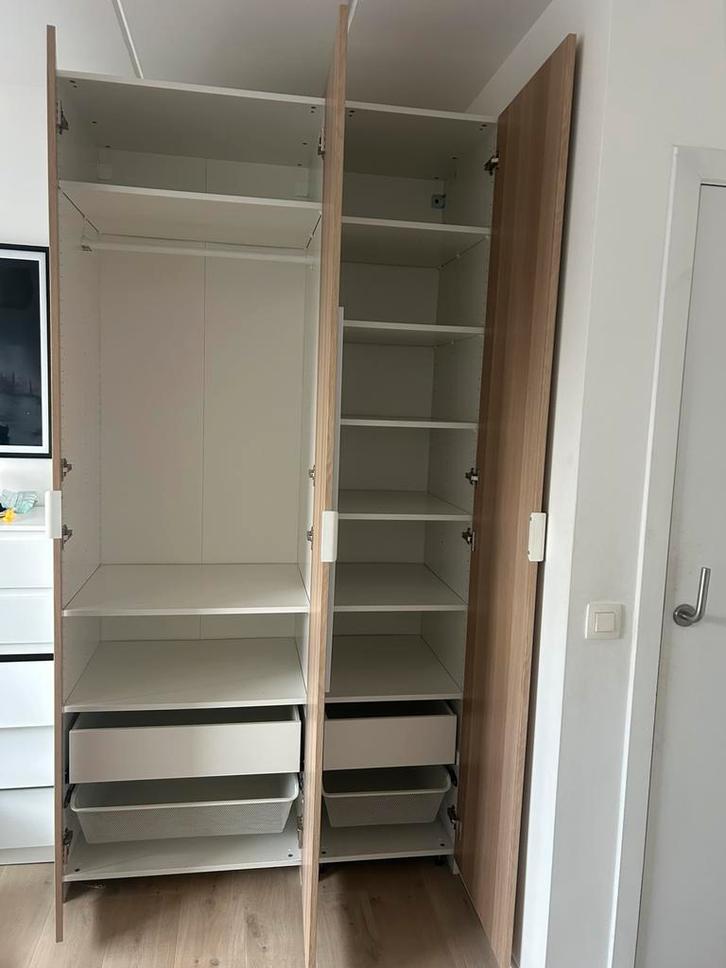 Dressing bois et blanc, Huis en Inrichting, Kasten | Dressoirs, Zo goed als nieuw, 150 tot 200 cm, 50 tot 75 cm, Met lade(s), Met deur(en)