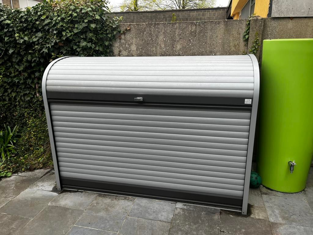 Biohort Fiets/tuinberging - Storemax 190, Tuin en Terras, Bergingen en Tuinkasten, Gebruikt, Fietsenberging, Metaal, Ophalen