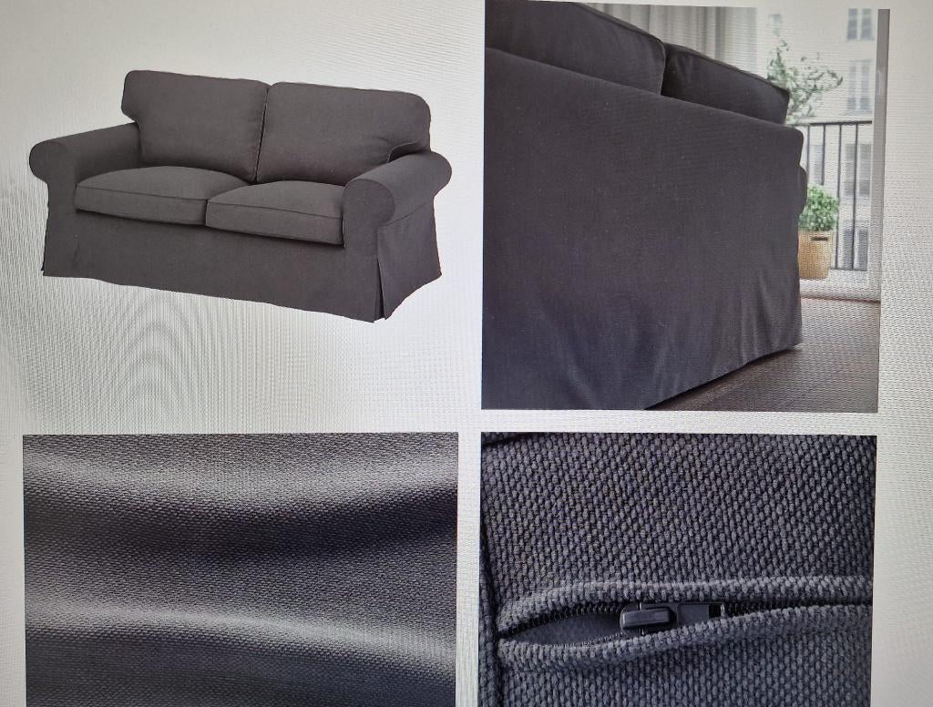 Zetel - tweezit EKTORP Ikea - afritsbare hoes - nieuw, Ophalen, Rechte bank, Stof, Nieuw