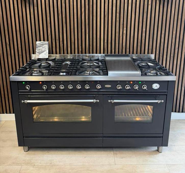 Unieke Boretti Antraciet Fornuis 150 cm (Gratis bezorgen), Ophalen of Verzenden, Zo goed als nieuw