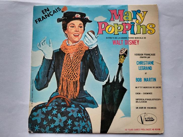 Mary Poppins Français 45 tours 4 titres, CD & DVD, Vinyles | Enfants & Jeunesse, Enlèvement ou Envoi