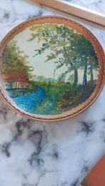 Landschap op houten paneel, Enlèvement ou Envoi