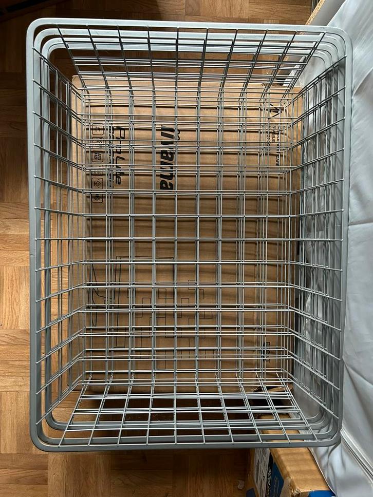 Lot 4 Paniers IKEA KOMPLEMENT Gris (Pour PAX 75x58), Maison & Meubles, Armoires | Penderies & Garde-robes, Métal, Enlèvement