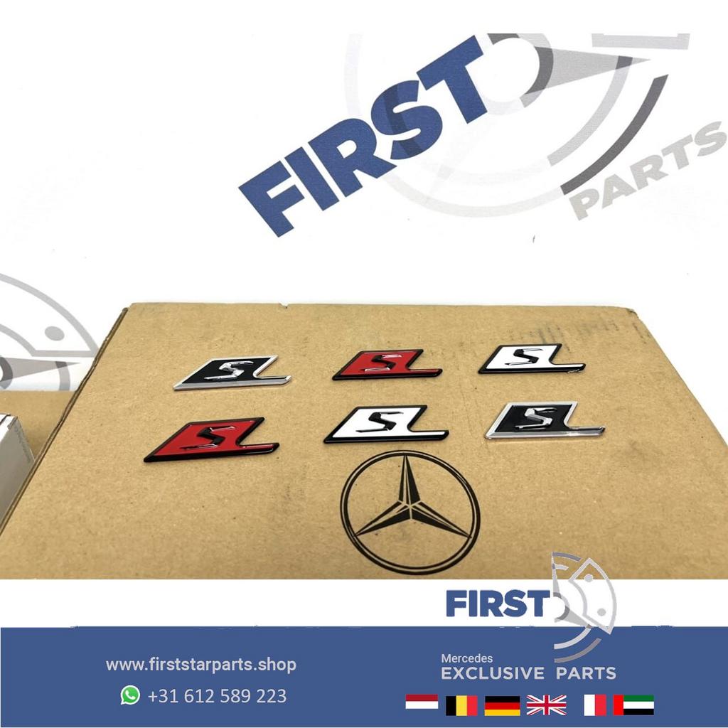 S LOGO ROOD WIT GRIJS ZWART A45 CLA45 GLA45 C63 E63 GLC63 GL, Gebruikt, -, Ophalen of Verzenden, -