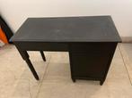 Petit bureau noir avec 5 tiroirs – compact et pratique, Enlèvement, Utilisé, Bureau