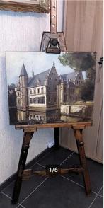 Antieke decoratieve schildersezel + schilderij, Antiek en Kunst, Ophalen