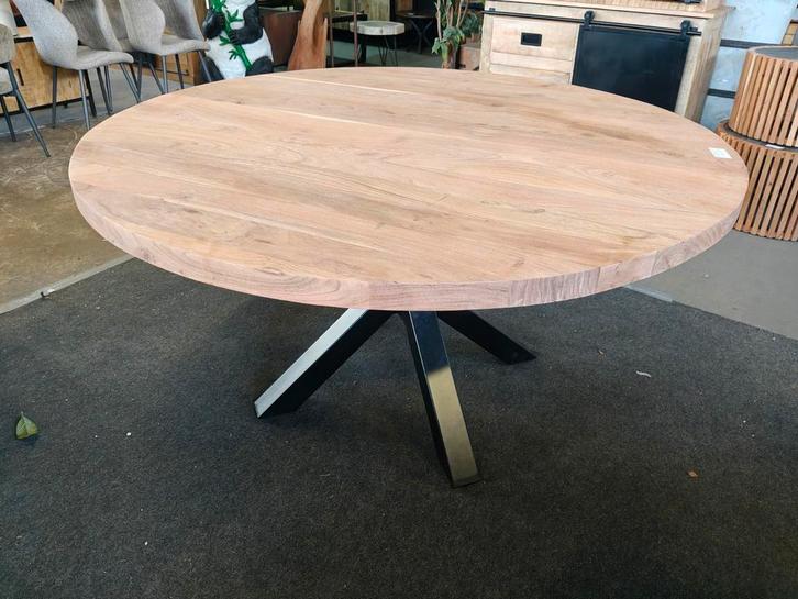 Ronde tafel acaciahout (outlet), Huis en Inrichting, Woonaccessoires | Overige, Nieuw, Ophalen