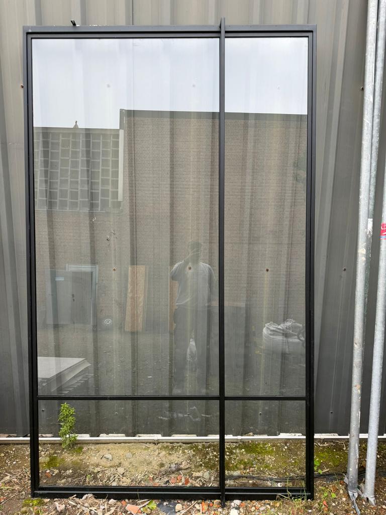 Stalen deur - zo goed als nieuw, Doe-het-zelf en Bouw, Glas en Ramen, Ophalen of Verzenden, Zo goed als nieuw