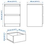 GRATIS! Ikea Malm nachtkastjes, Ophalen, Gebruikt, Tweepersoons, Tijdloos