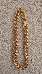Chique Armband gouden kleur - 38 gram , 23,5 cm > lees alles, Ophalen, Nieuw, Goud, Overige materialen