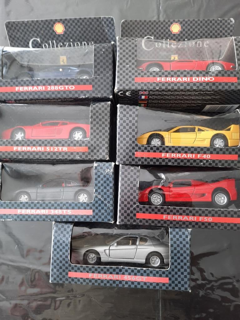 7 miniatuur ferrari's collezione shell, Ophalen of Verzenden, Zo goed als nieuw, Auto, Overige merken
