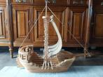 Belle grande pièce de décoration de voilier en bois de 90 cm, Enlèvement ou Envoi