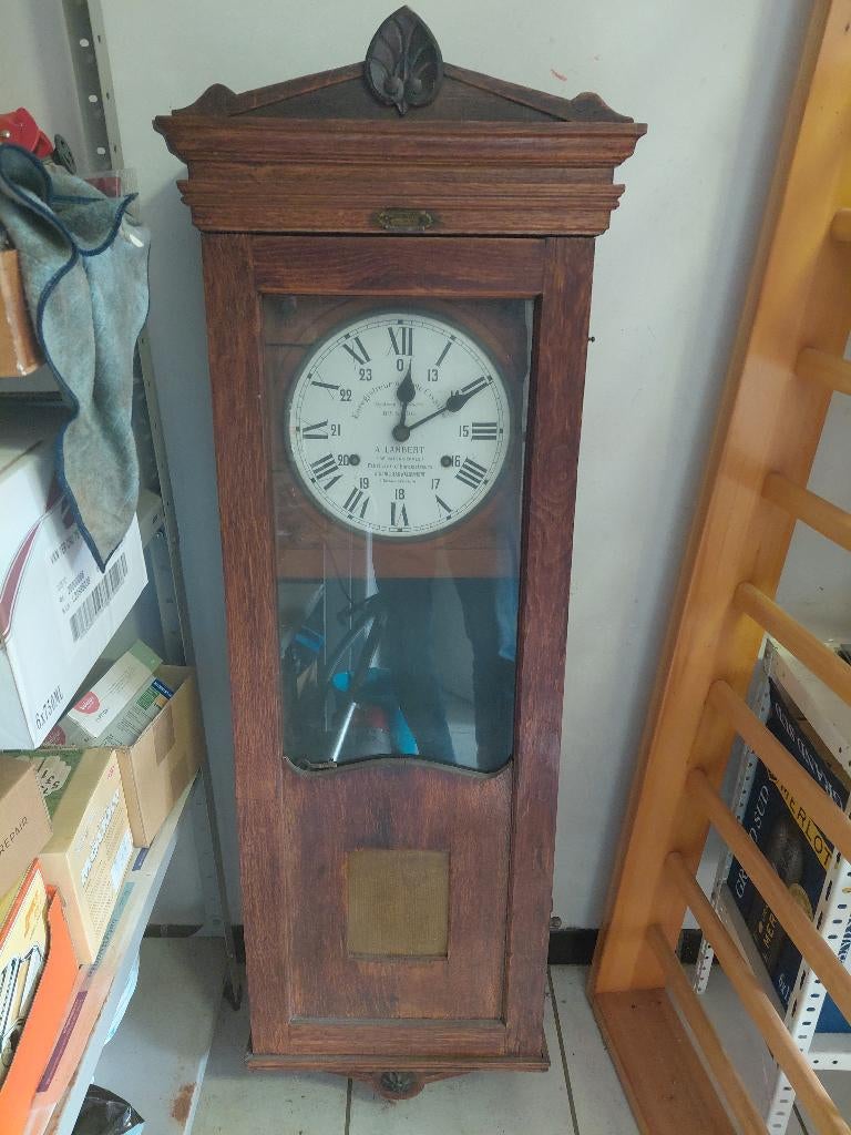 Registratieklok A. Lambert, Antiquités & Art, Antiquités | Horloges, Enlèvement