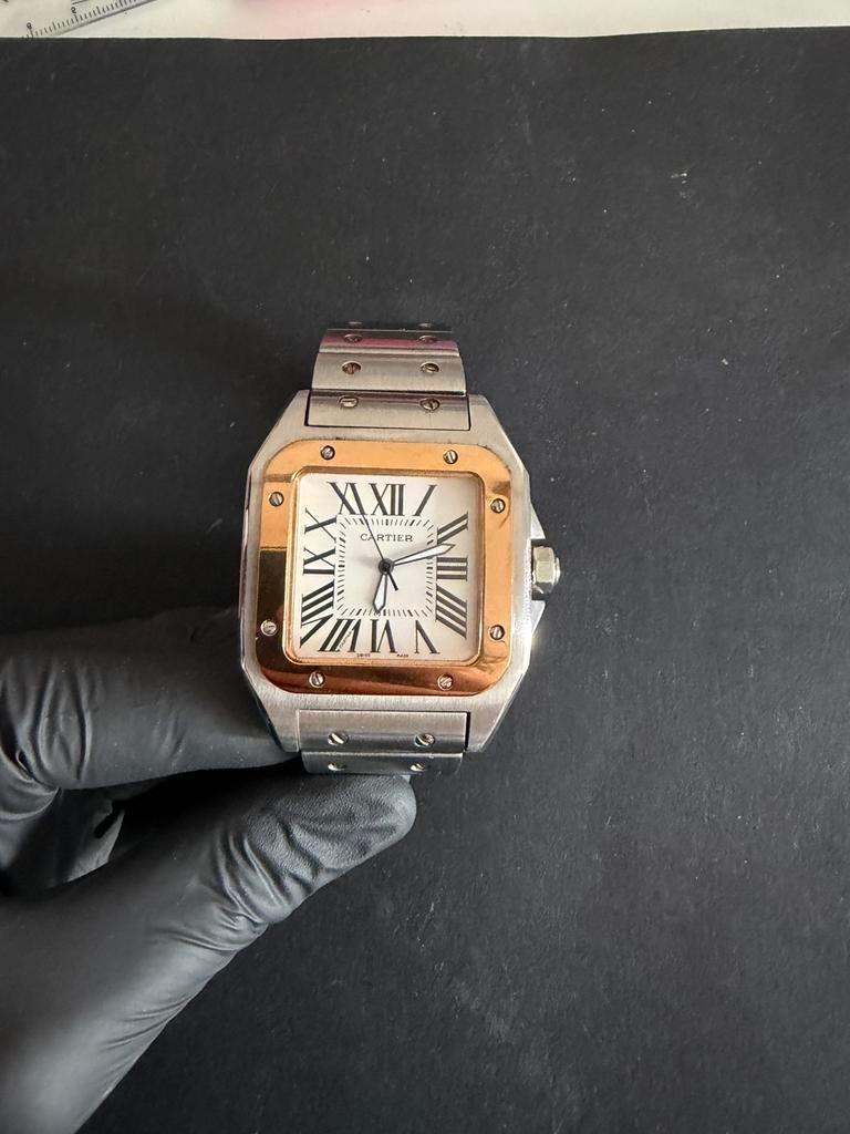 Cartier Santos Galbée Quartz 29 mm Vintage (1988–2005), Bijoux, Sacs & Beauté, Montres | Anciennes | Antiquités, Enlèvement, Montre-bracelet
