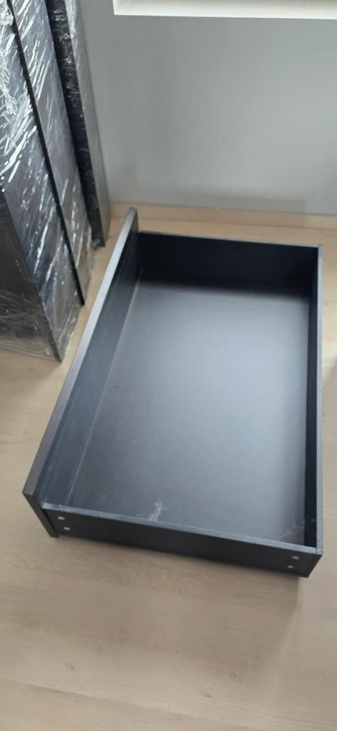 Malm bedlades (4 stuks) - Zwartbruin, Ophalen, Gebruikt, Zwart, Tweepersoons