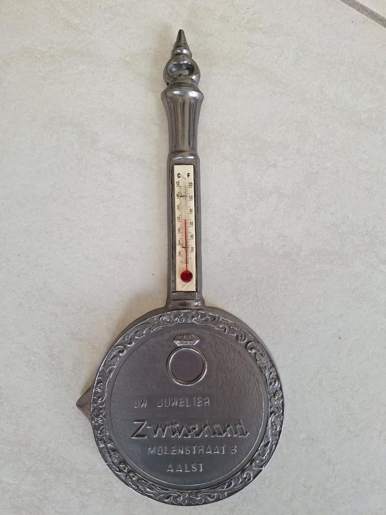 Oude thermometer Aalst Molenstraat, Ophalen, Reclamebord