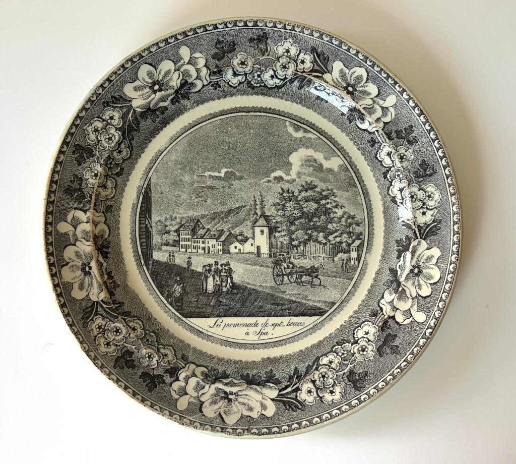 SPA 1823 Faïence BOCH à Luxembourg promenade de sept_heures, Antiquités & Art, Envoi